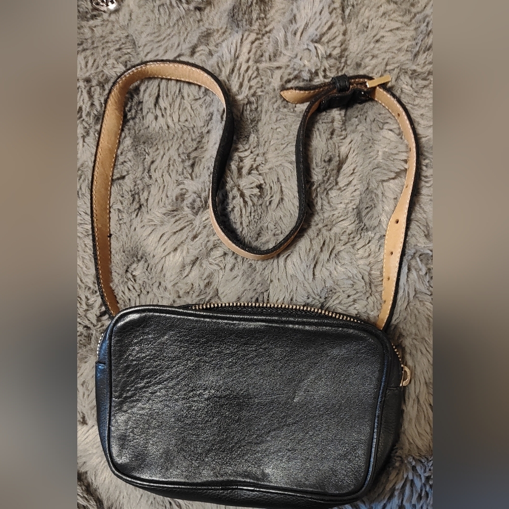 B-Low The Belt Black Leather Crossbody Bag